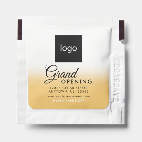 Grand Opening Corporate Business Add Logo Hand Sanitizer Packet