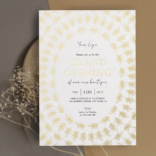 Grand Opening Elegant Business Launch Event Foil Invitation