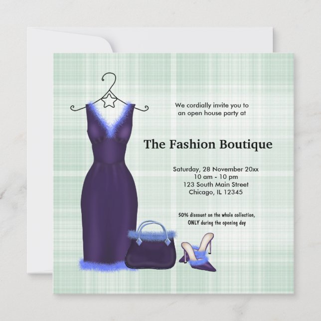 Grand Opening Fashion business Invitation (Front)