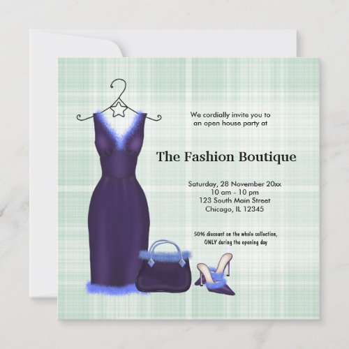 Grand Opening Fashion business Custom Invitation