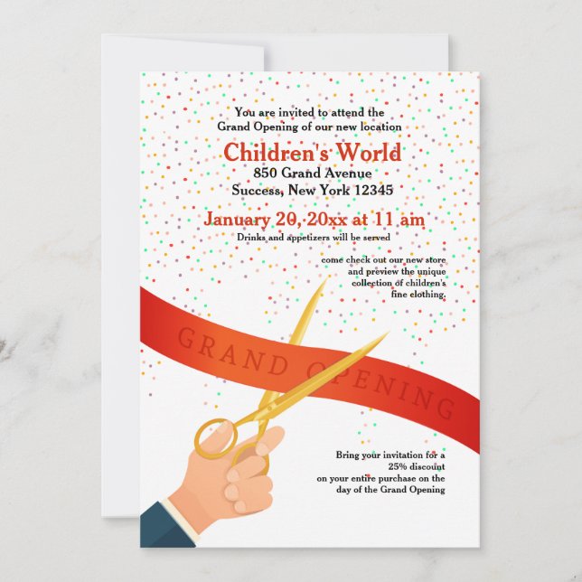 Grand Opening Invitation (Front)