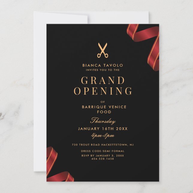 Grand Opening Invitation (Front)