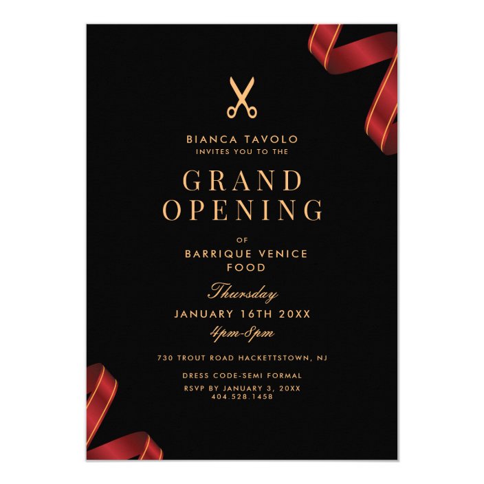 Grand Opening Invitation Zazzle Com