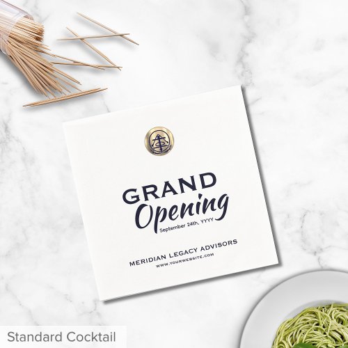 Grand Opening Launch Event Napkins with Logo