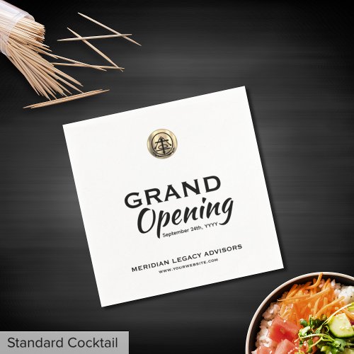 Grand Opening Launch Event Napkins with Logo - Product | North Red Vine