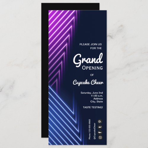 Grand Opening Neon Invitation