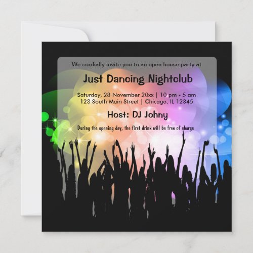 Grand Opening NightClub Invitation