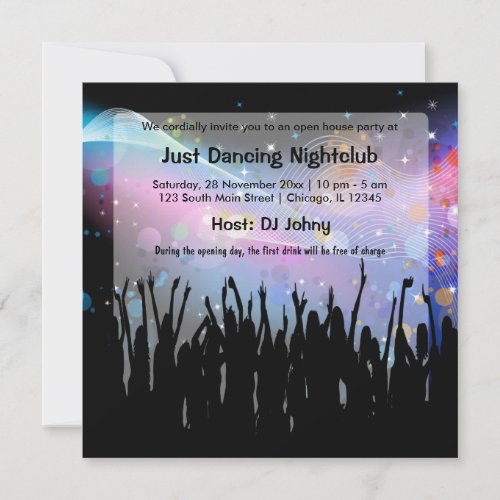 Grand Opening NightClub Invitation