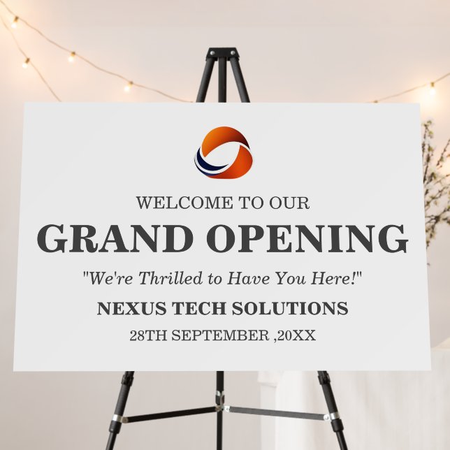 Grand Opening or Business Event Welcome Sign (In Situ (Stand))