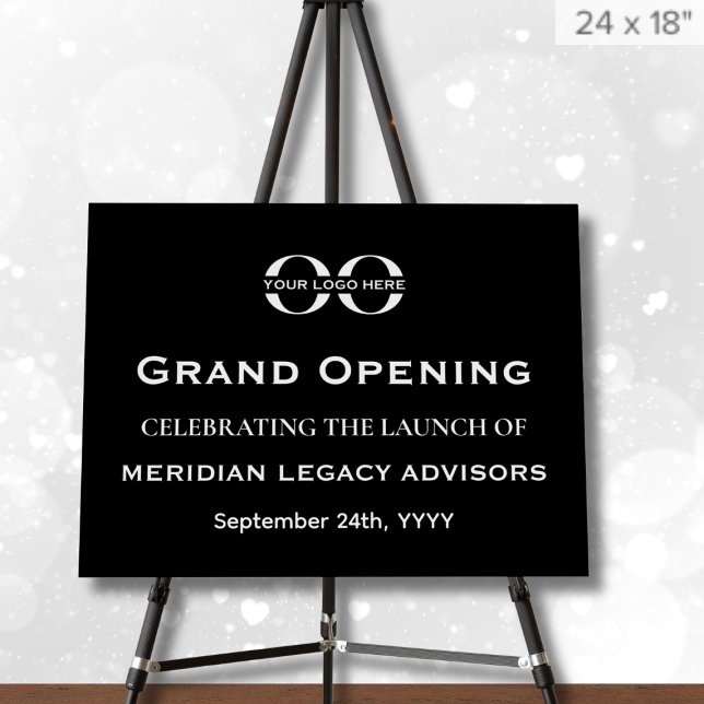 Grand Opening Party Welcome Sign with Logo (Creator Uploaded)