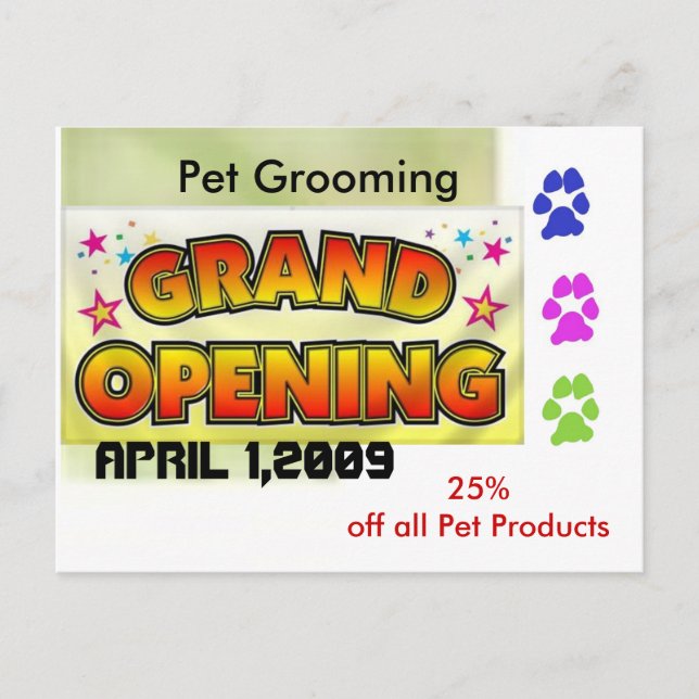Grand Opening Postcard (Front)