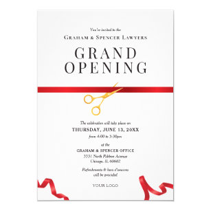 Business Grand Opening Invitations Zazzle