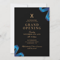 Grand Opening Invitation Card. Ribbon Cutting Ceremony Banner