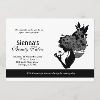 Grand Opening Salon (Black) Invitation