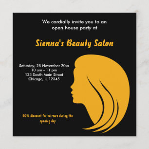 Grand Opening Salon (Gold) Invitation
