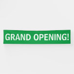 Grand Opening Simple Green White Banner Sign at Zazzle