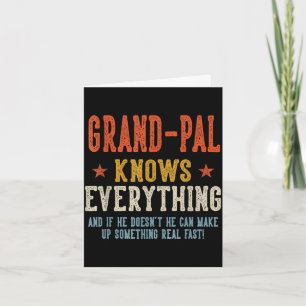 Grand-pal knows everything father's day retro card