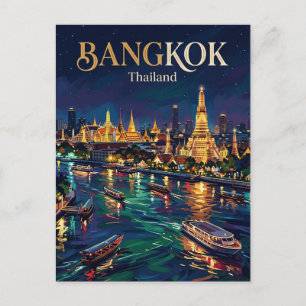 Grand Palace and Chao Phraya River Thailand Postcard