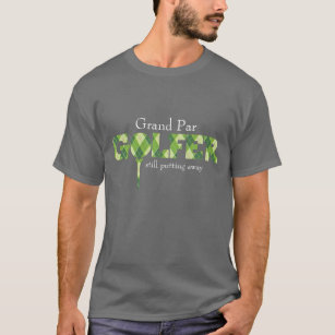Grand Par Golfer tee argyle pattern green t-shirt