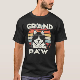 Grand Paw Alaskan Malamute Dog Vintage Retro T-Shirt
