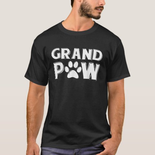 Grand Paw Dog TShirt Grandpaw Grandpa Dog Lover Vi