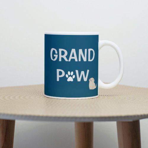 Grand Paw Grandfather Dog Grandpa Fathers Day Coffee Mug