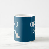 Grand Paw Grandfather Dog Grandpa Father's Day Coffee Mug (Center)