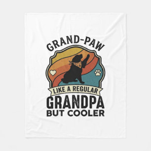 Grand Paw Grandpa Dog Retro Sunset Bandana_1 Fleece Blanket
