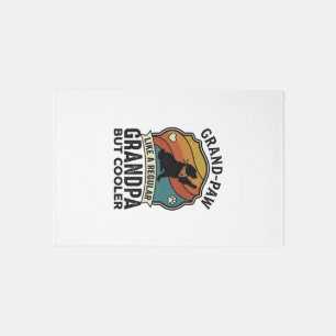 Grand Paw Grandpa Dog Retro Sunset Bandana_1 Rug