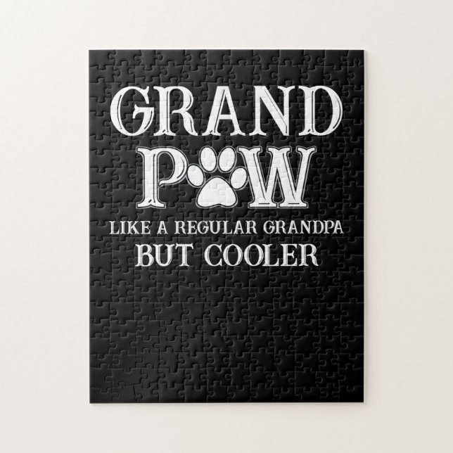 Grand Paw Like Regular Grandpa But Cooler Dog Love Jigsaw Puzzle (Vertical)