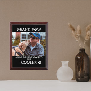Grand Paw Regular Grandpa But Cooler Custom Photo  Award Plaque
