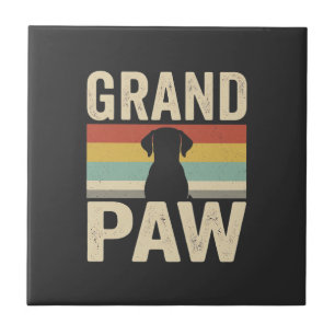 Grand Paw Vintage Dog Retro Ceramic Tile