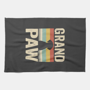 Grand Paw Vintage Dog Retro Kitchen Towel