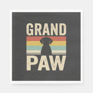 Grand Paw Vintage Dog Retro Napkins