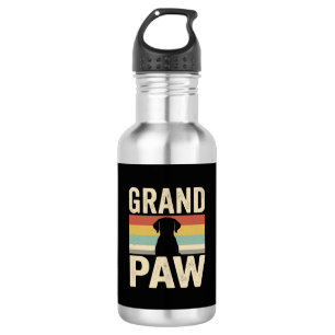 Grand Paw Vintage Dog Retro Stainless Steel Water Bottle