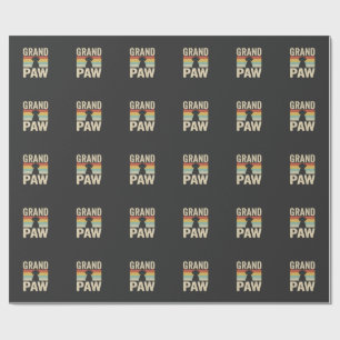 Grand Paw Vintage Dog Retro Wrapping Paper