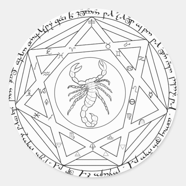 Grand Pentacle Classic Round Sticker (Front)