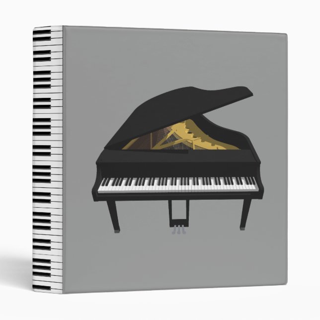 Grand Piano 3D Model: Custom Binder (Front/Spine)