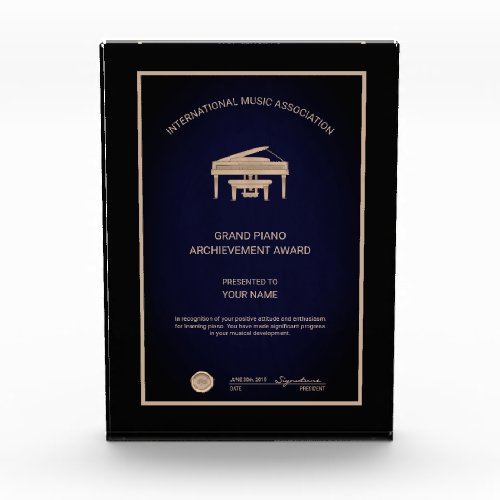 Grand Piano Acrylic Award