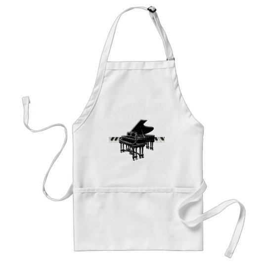 Grand Piano and Keyboard Adult Apron