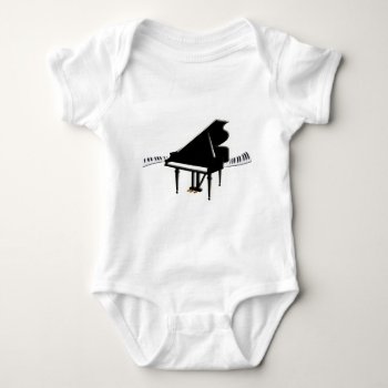 Grand Piano And Keyboard Baby Bodysuit by dreamlyn at Zazzle