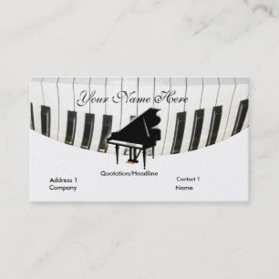 Grand Piano and Keyboard Business Card