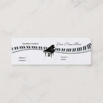 Grand Piano And Keyboard Business Card by dreamlyn at Zazzle