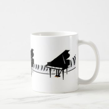 Grand Piano And Keyboard Coffee Mug by dreamlyn at Zazzle