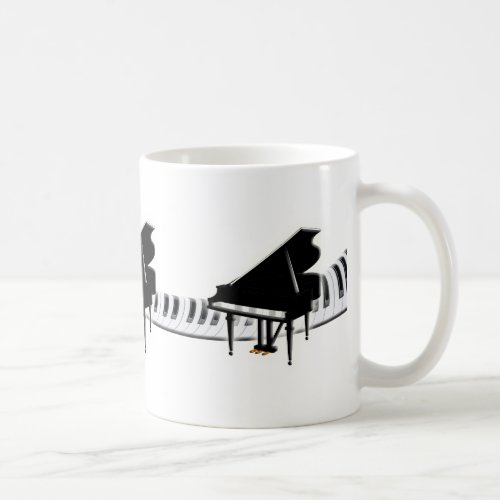 Grand piano and Keyboard Coffee Mug