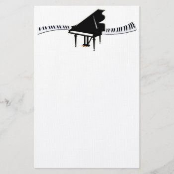 Grand Piano And Keyboard Stationery by dreamlyn at Zazzle