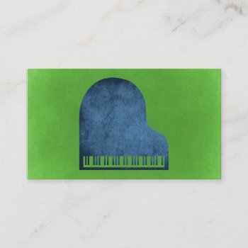 Grand Piano Blues Business Card by MusicShirtsGifts at Zazzle