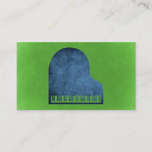 Customizable Grand Piano Blues Business Card Template