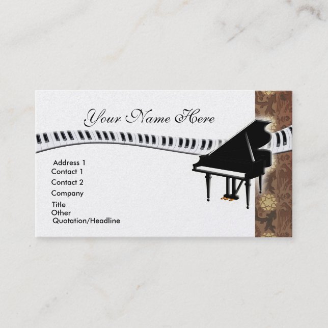 Grand Piano Business Card (Front)