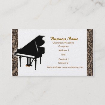 Grand Piano Business Card by dreamlyn at Zazzle